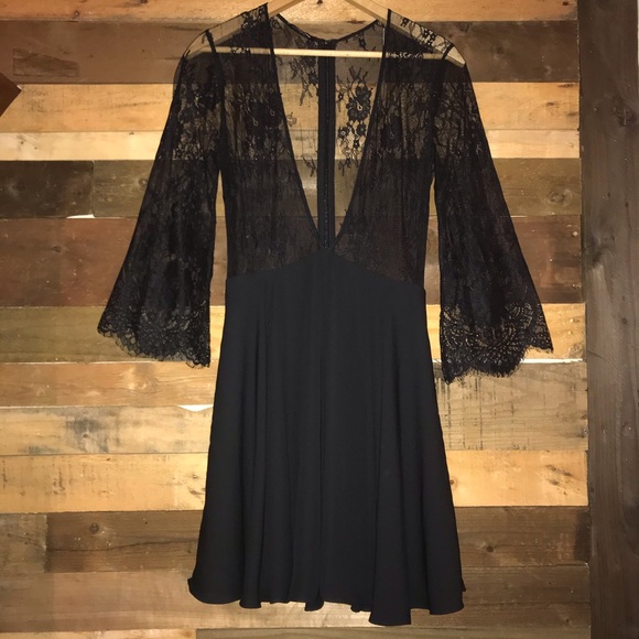 black bebe dress Black Satin Short Sleeves Prom Dress Party Dress, Black Homecoming Dre –  Cutedressy main image 1